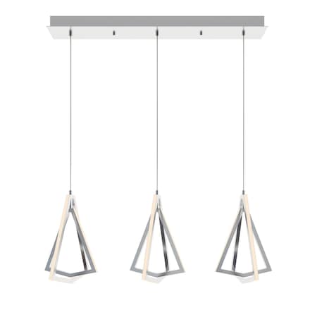 Afx Gianna Linear Three Pendant, 3000K 120V, Satin Nickel GNAP15L30D1SNLNR3